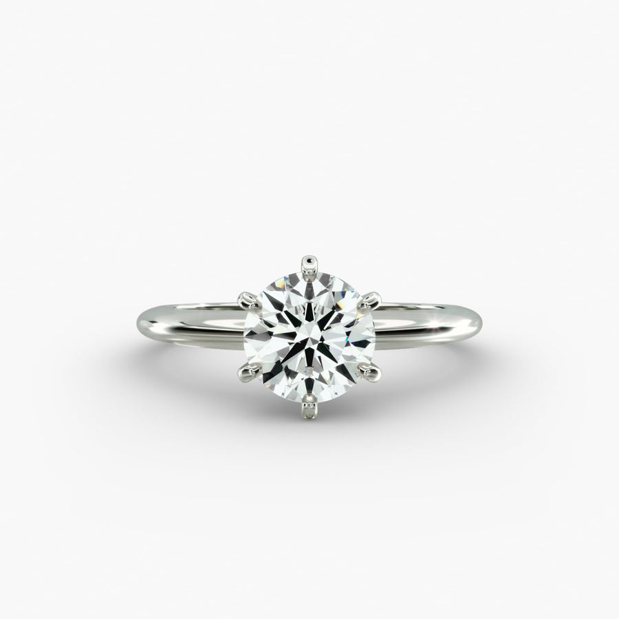 Round Lab Grown Diamond Solitaire Engagement Ring - image 1