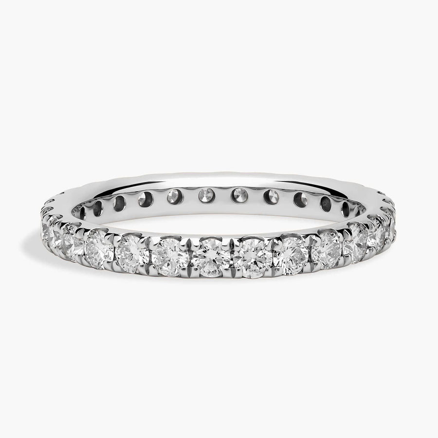 TCW 1CT Round Cut Diamond Eternity Ring - image 1