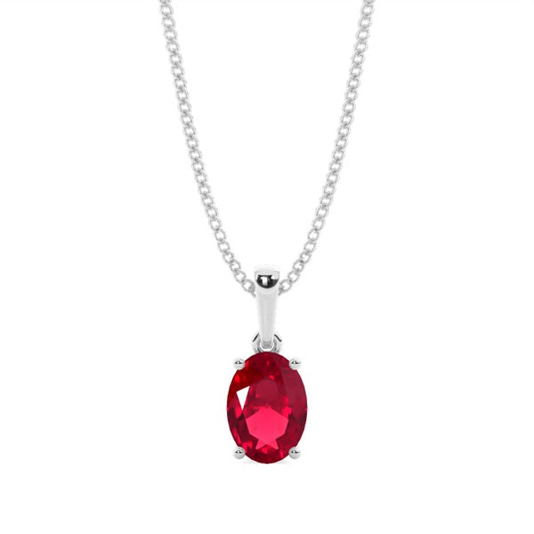 Oval Ruby Pendant - image 1