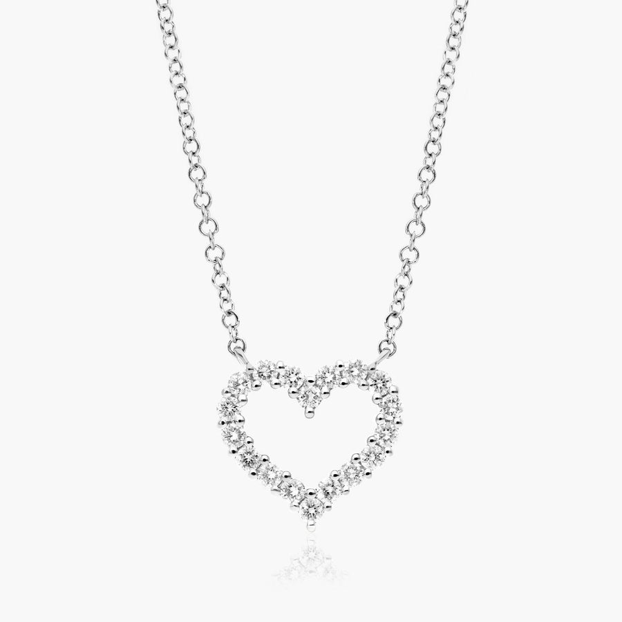 Pavé Open Heart Elegant Necklace - image 1