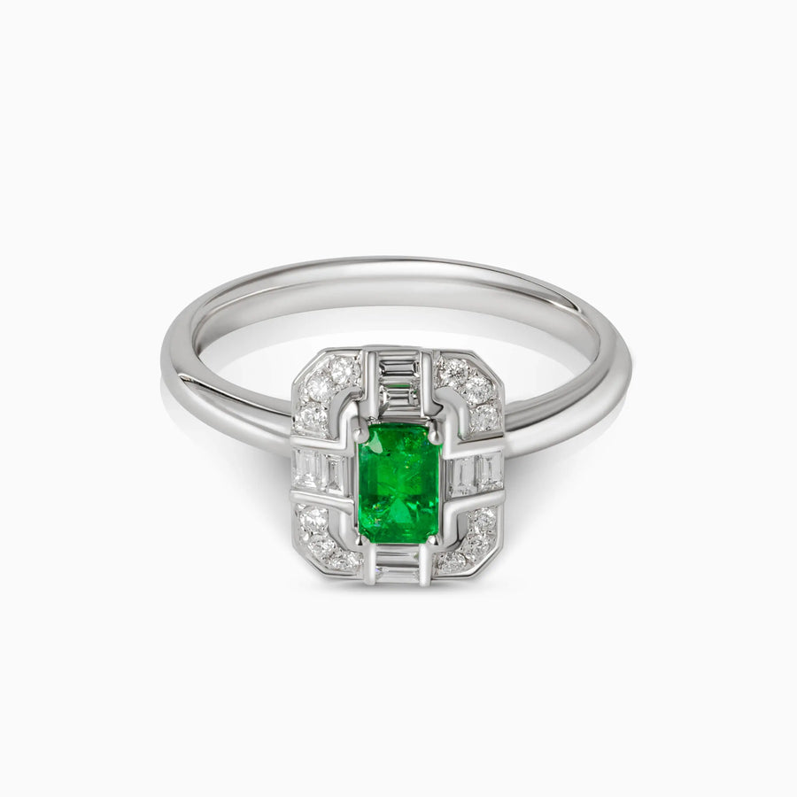 Lab Grown Emerald Elegance Promise Ring - image 1