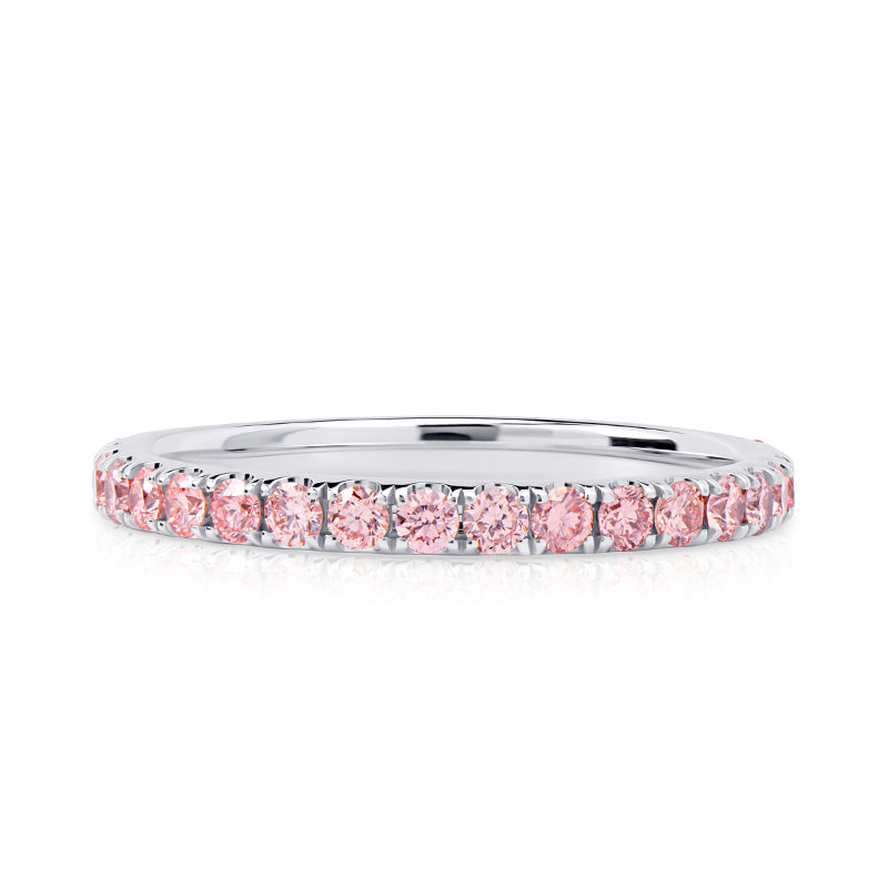 PINKS 2mm Pavé High Dome 0.5ct Total Lab Diamond Band - image 1