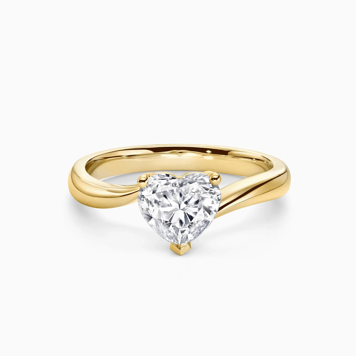 1.0-3.0ct Heart Shape Solitaire Lab-Grown Diamond Engagement Ring - image 5