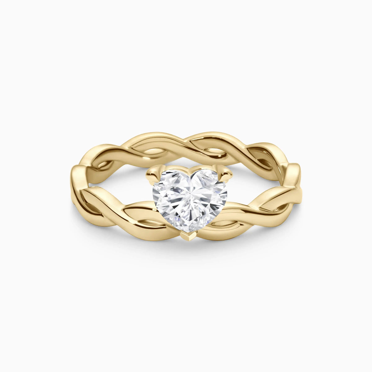 1.0-3.0ct Lab Grown Diamond Embracing Hearts Engagement Ring - image 2