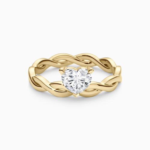 1.0-3.0ct Lab Grown Diamond Embracing Hearts Engagement Ring - image 2