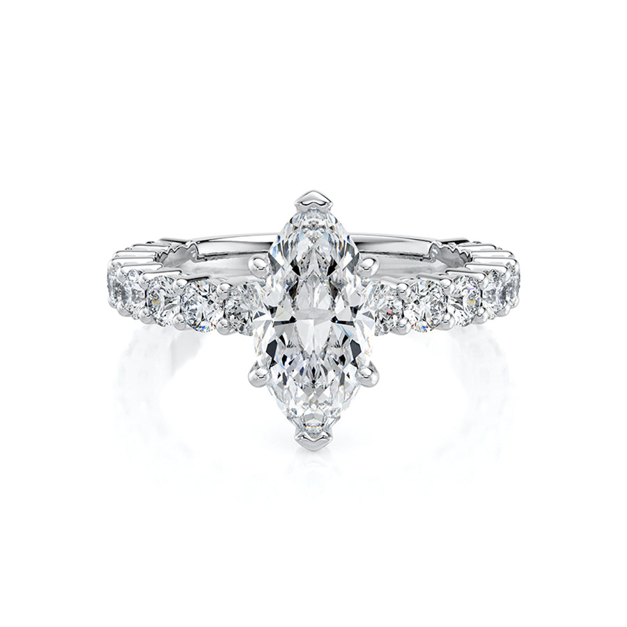 [Selena Same Style❤️] Marquise-cut Diamond Engagement Ring - image 1