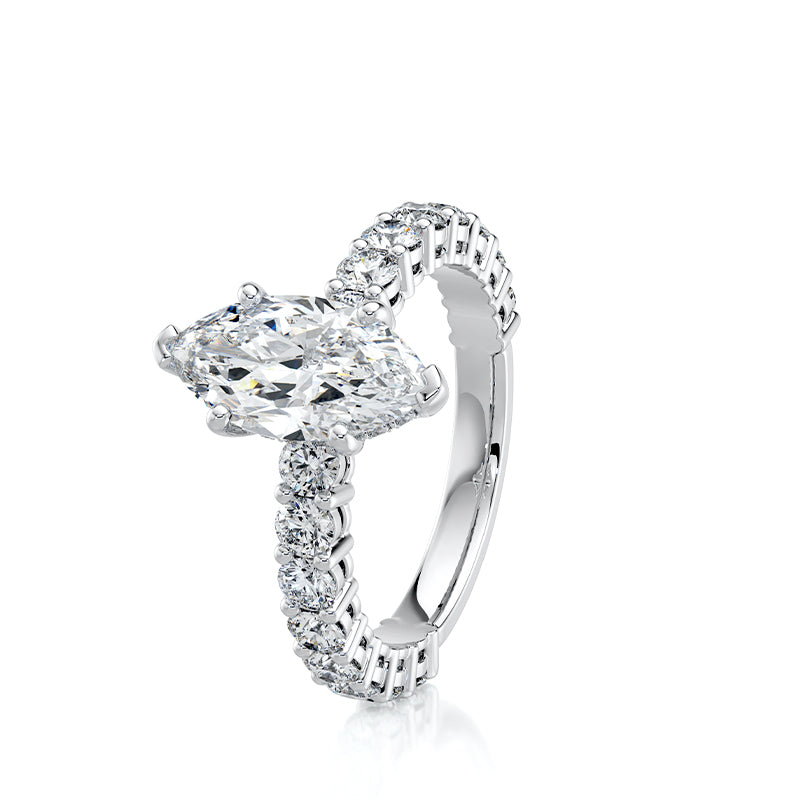 [Selena Same Style❤️] Marquise-cut Diamond Engagement Ring - image 6