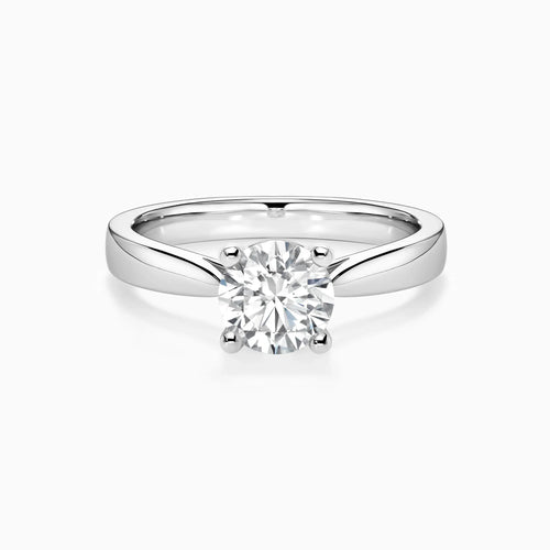Classic Four-Prong Lab Grown Round Solitaire Engagement Ring - image 1