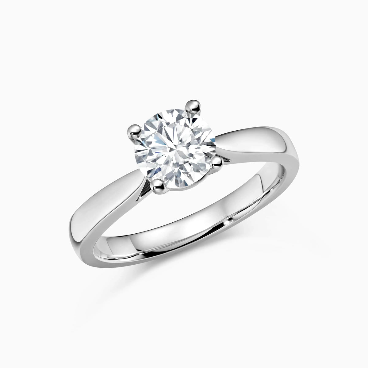 Classic Four-Prong Lab Grown Round Solitaire Engagement Ring - image 2