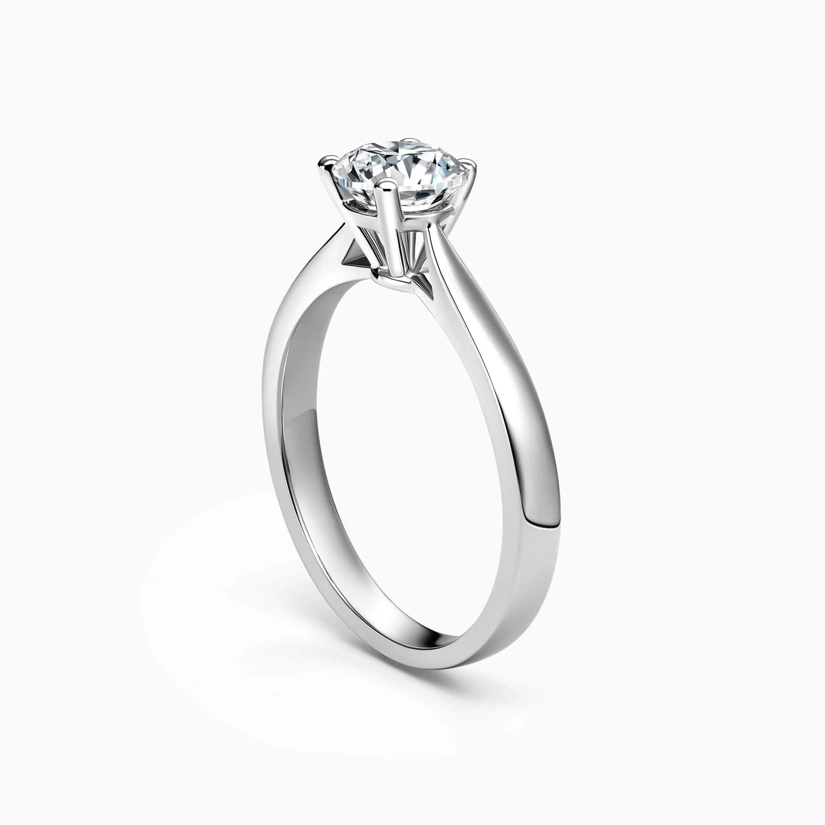 Classic Four-Prong Lab Grown Round Solitaire Engagement Ring - image 3