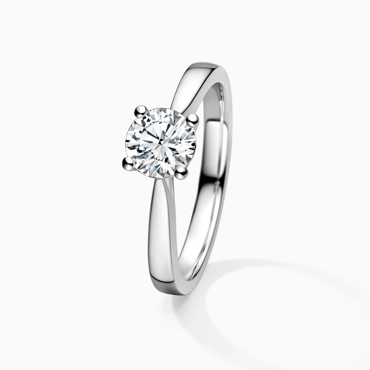 Classic Four-Prong Lab Grown Round Solitaire Engagement Ring - image 5