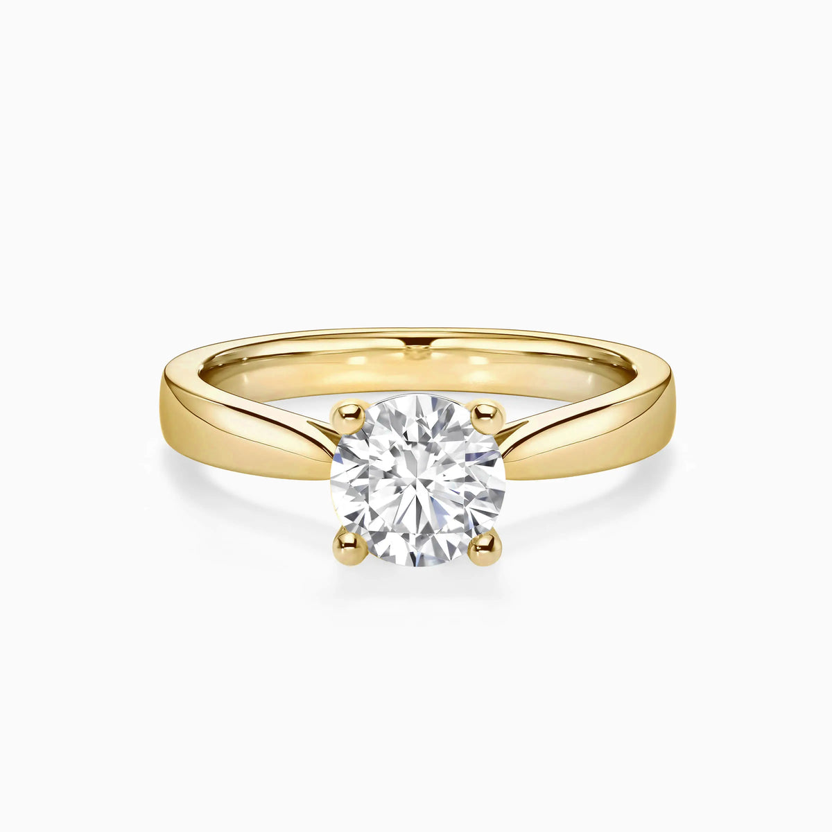 Classic Four-Prong Lab Grown Round Solitaire Engagement Ring - image 6