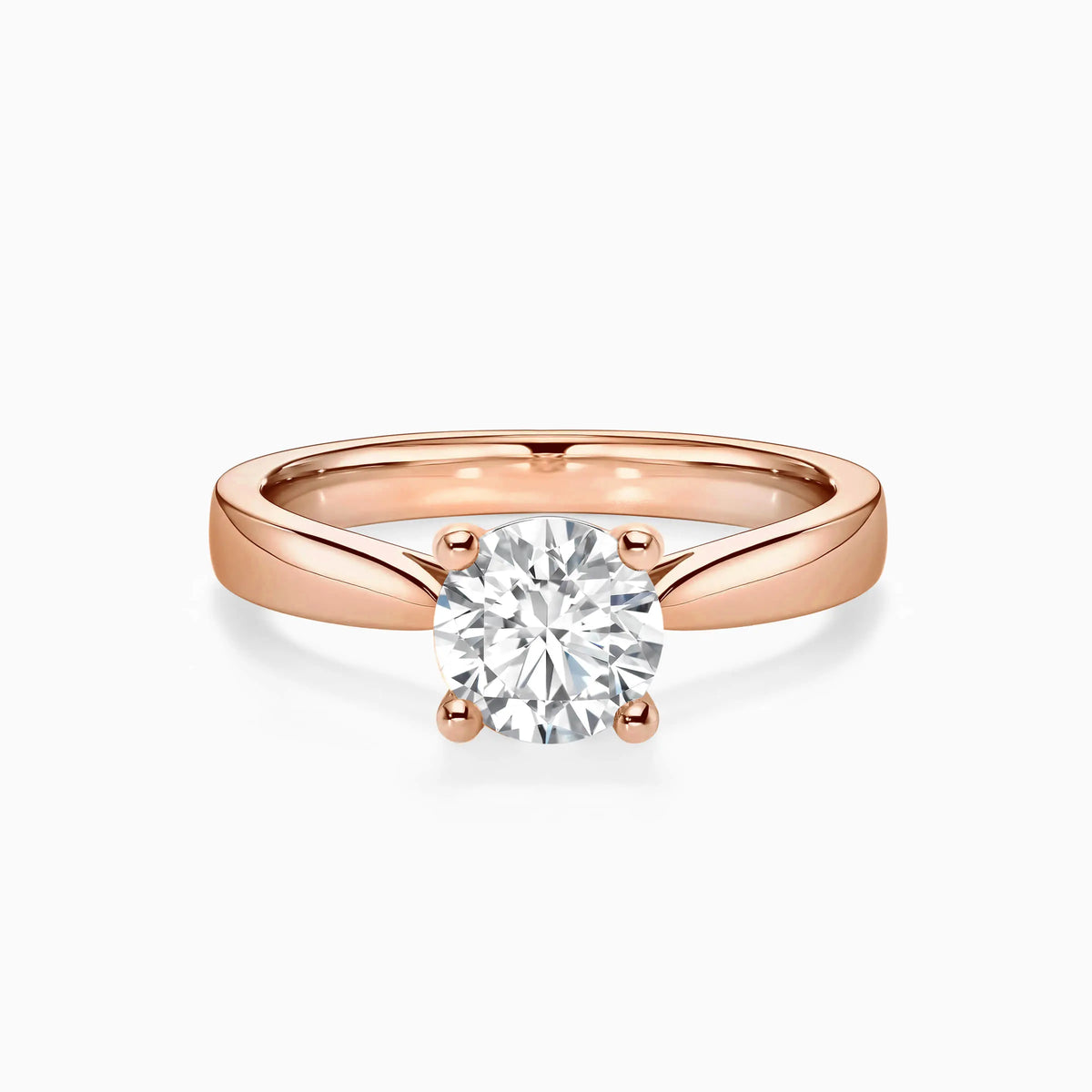 Classic Four-Prong Lab Grown Round Solitaire Engagement Ring - image 7