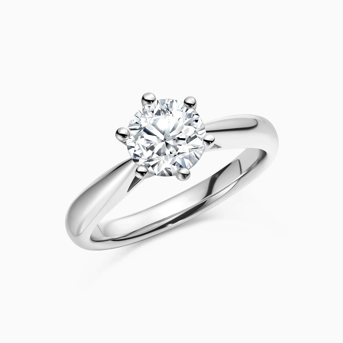Classic Six-Prong Lab Grown Round Solitaire Engagement Ring - image 3