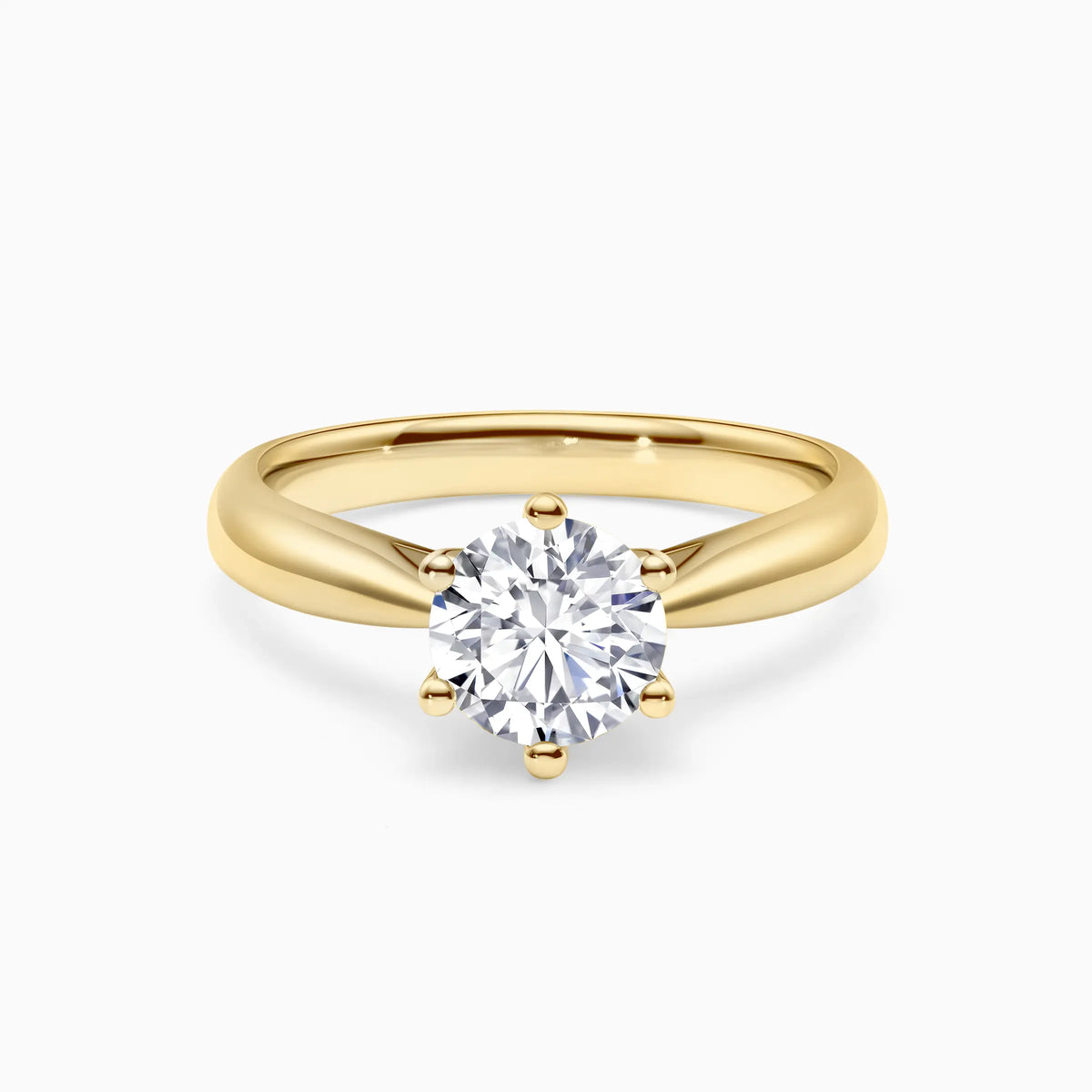 Classic Six-Prong Lab Grown Round Solitaire Engagement Ring - image 6