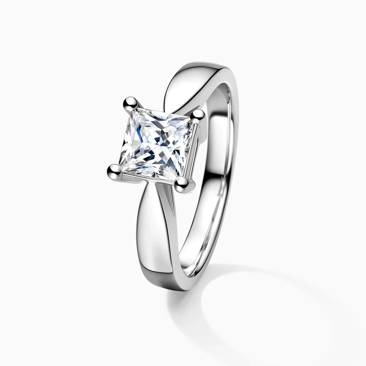 Princess Cut Lab Grown Diamond Solitaire Engagement Ring - image 3