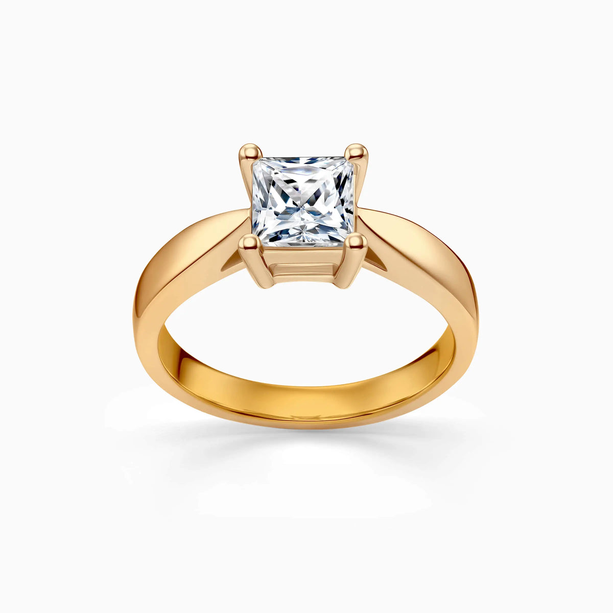 Princess Cut Lab Grown Diamond Solitaire Engagement Ring - image 7