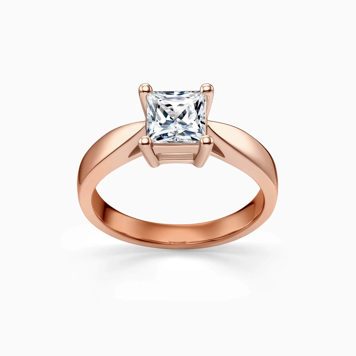 Princess Cut Lab Grown Diamond Solitaire Engagement Ring - image 8