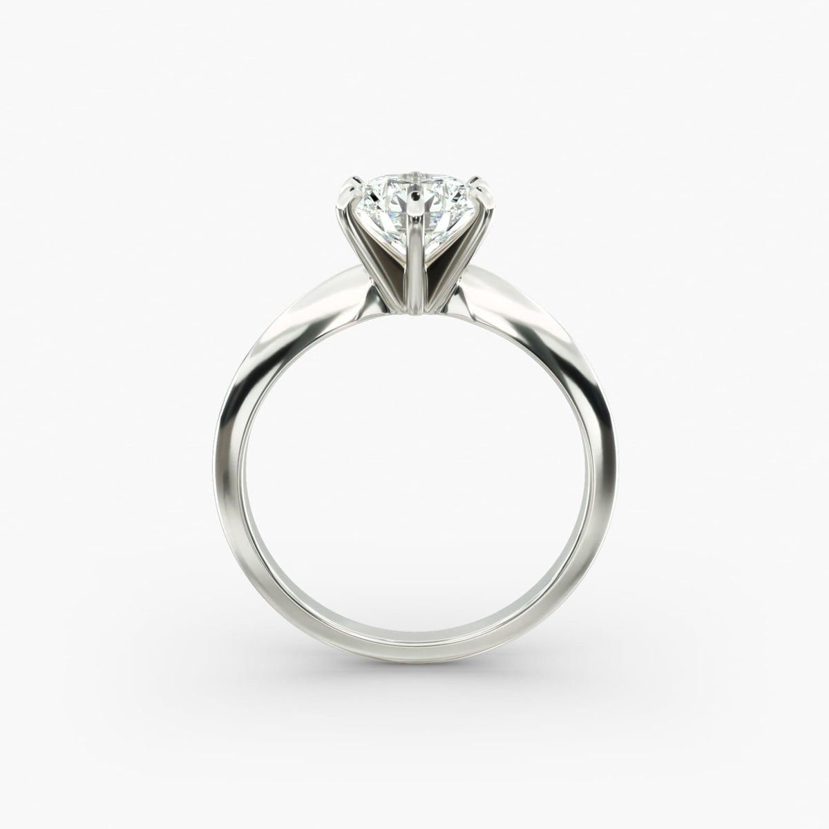 Round Lab Grown Diamond Solitaire Engagement Ring - image 2