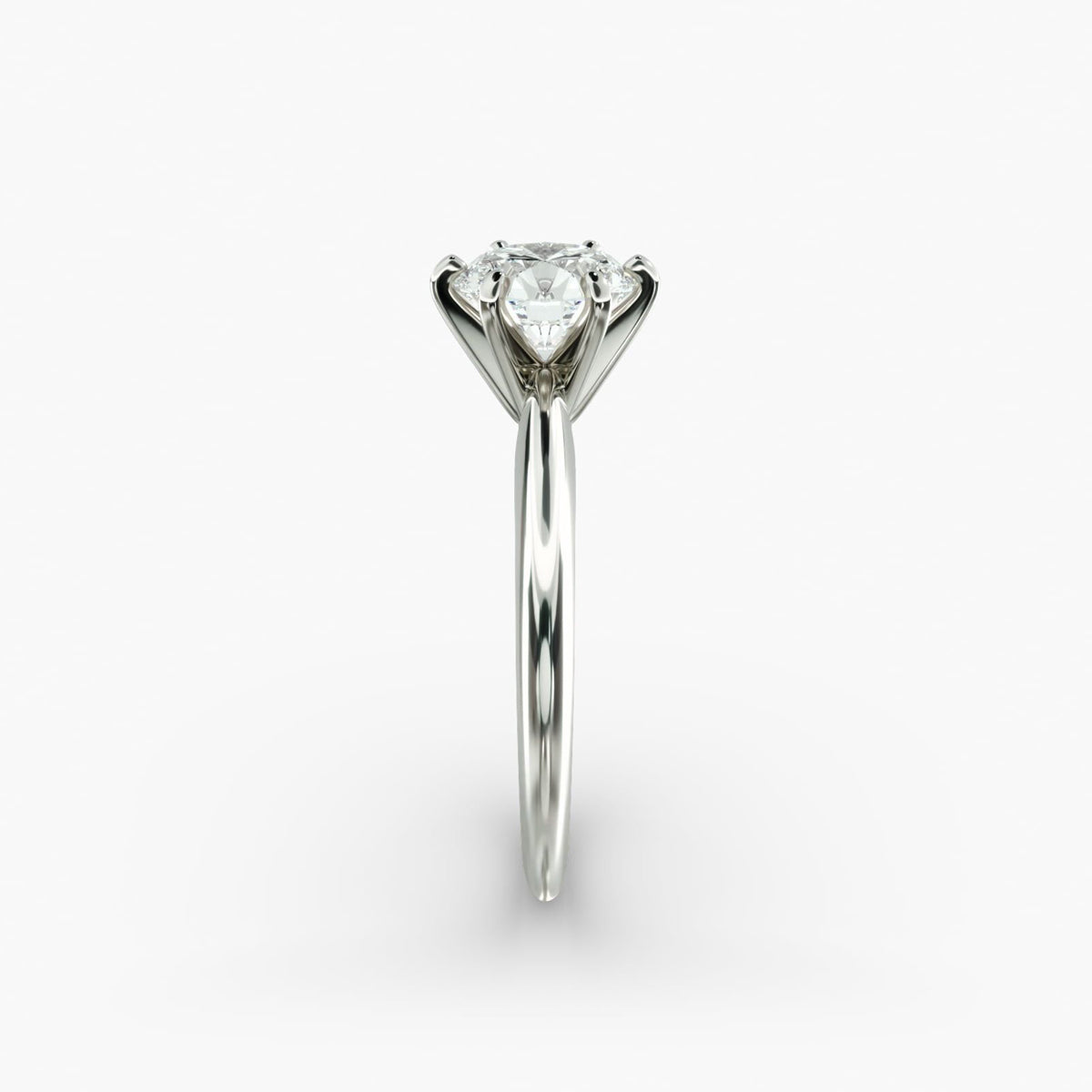 Round Lab Grown Diamond Solitaire Engagement Ring - image 5
