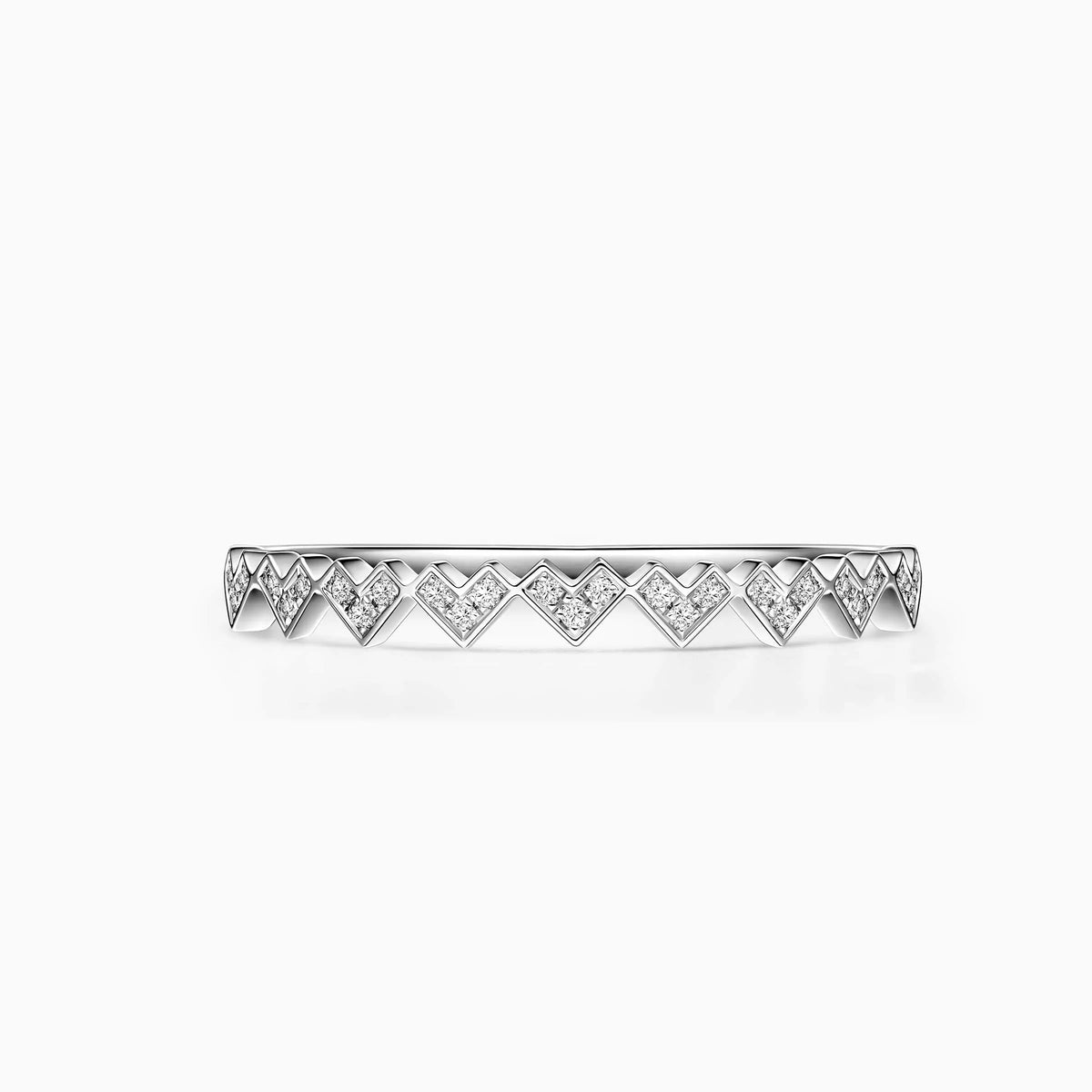 Alternating Heart Wedding Ring - image 1