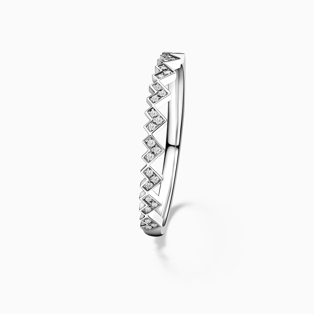 Alternating Heart Wedding Ring - image 2