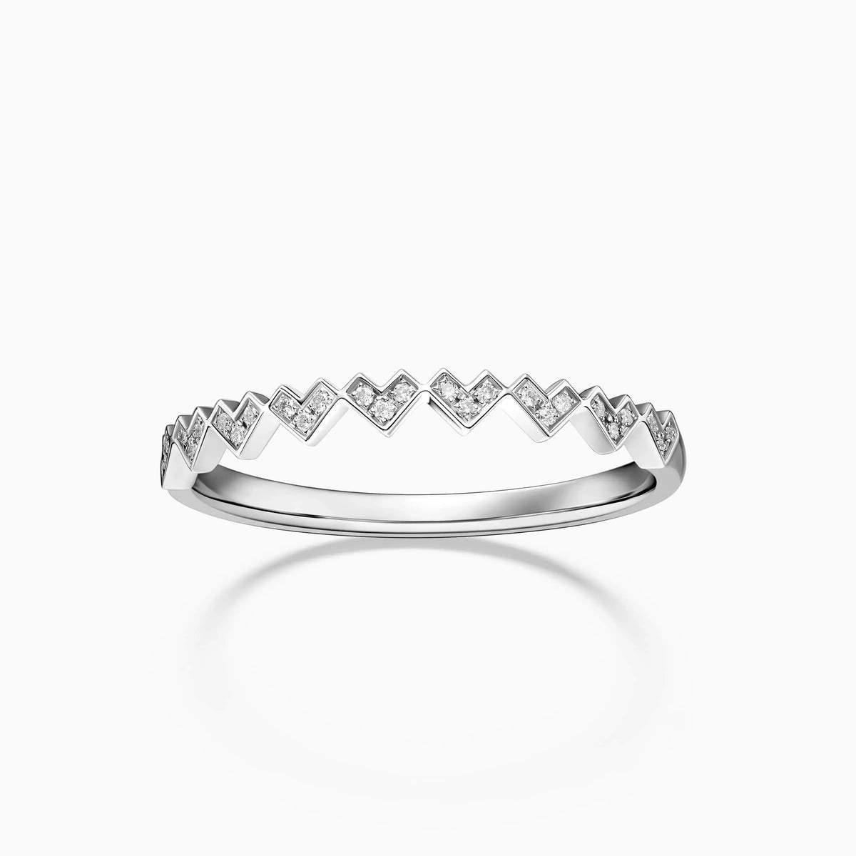 Alternating Heart Wedding Ring - image 3