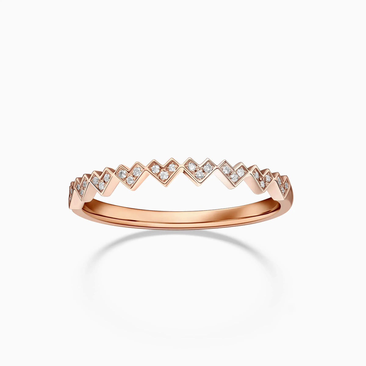 Alternating Heart Wedding Ring - image 4