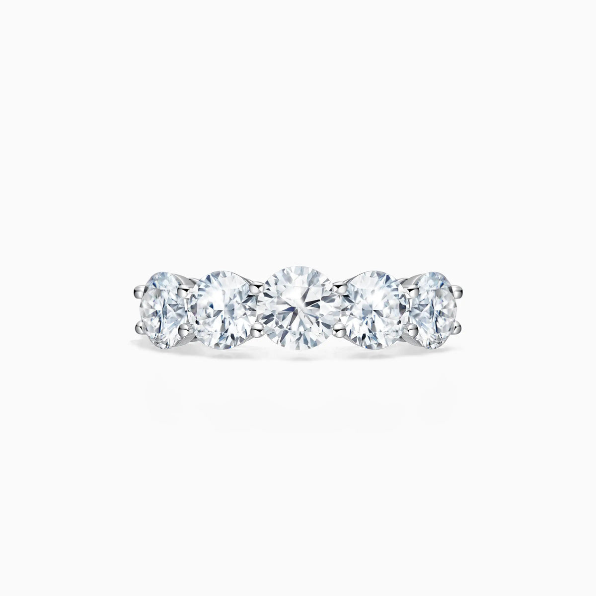 Five Stone Diamond Wedding Ring - image 1
