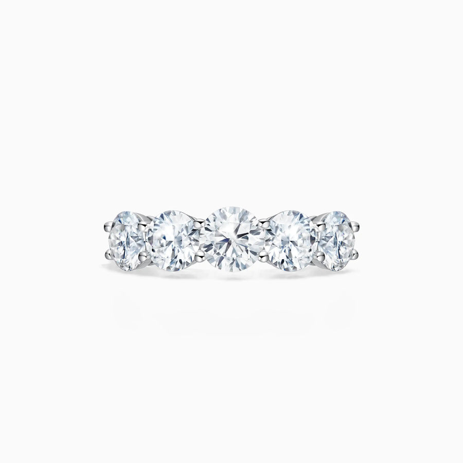 Five Stone Diamond Wedding Ring - image 1