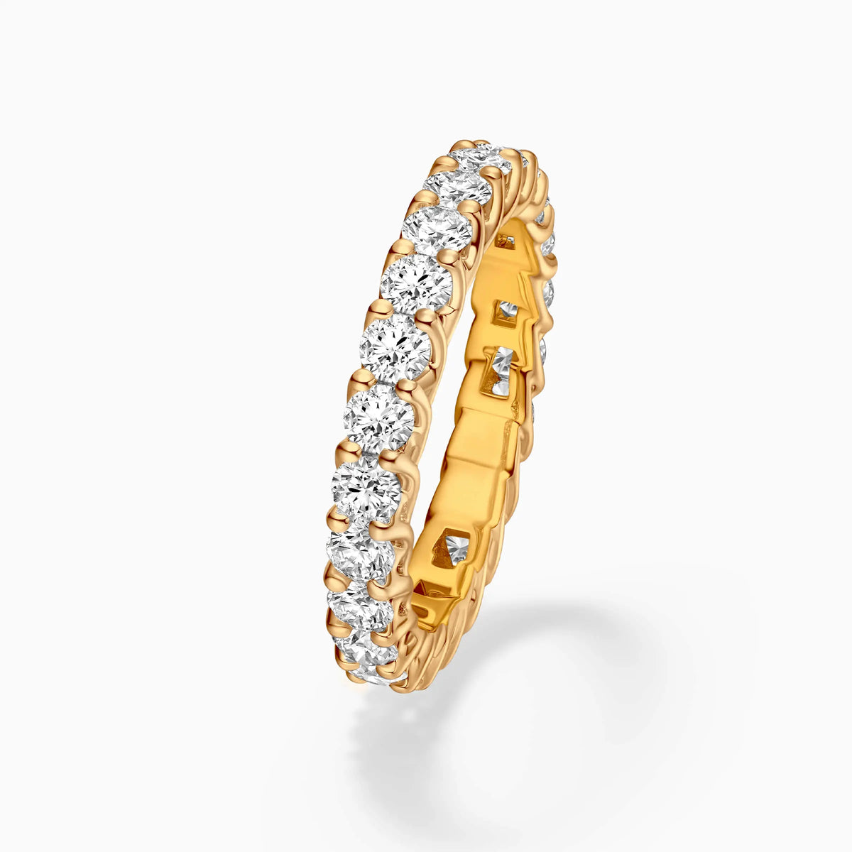 Four-claw Diamond Pavé Eternity Ring - image 5