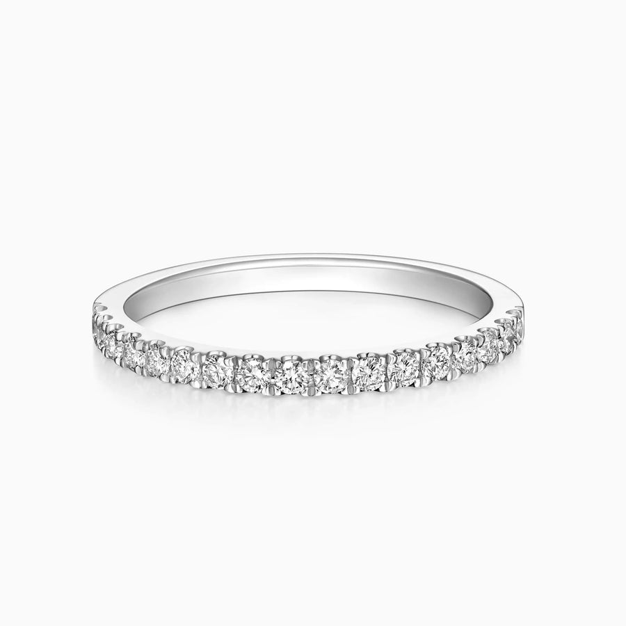 Half Pavé Wedding Ring - image 1