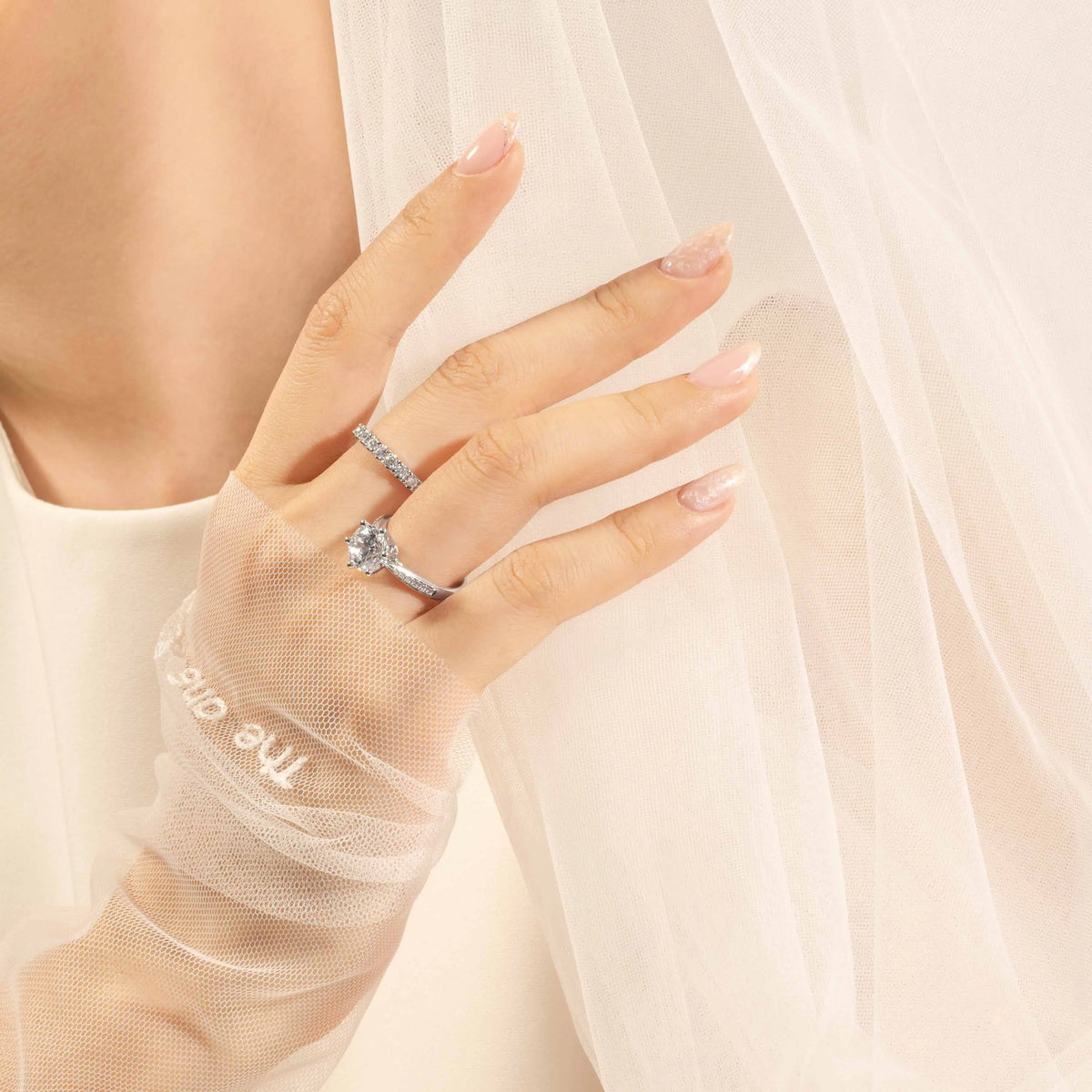 Half Pavé Wedding Ring - image 6
