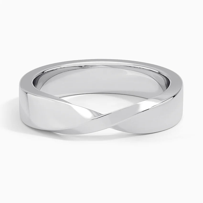 Men’s 5mm Mobius  Wedding Ring - image 1