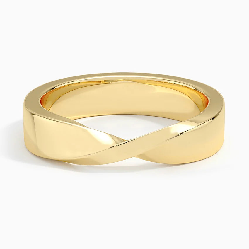 Men’s 5mm Mobius  Wedding Ring - image 4