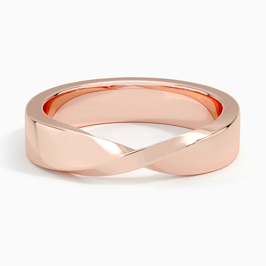 Men’s 5mm Mobius  Wedding Ring - image 6