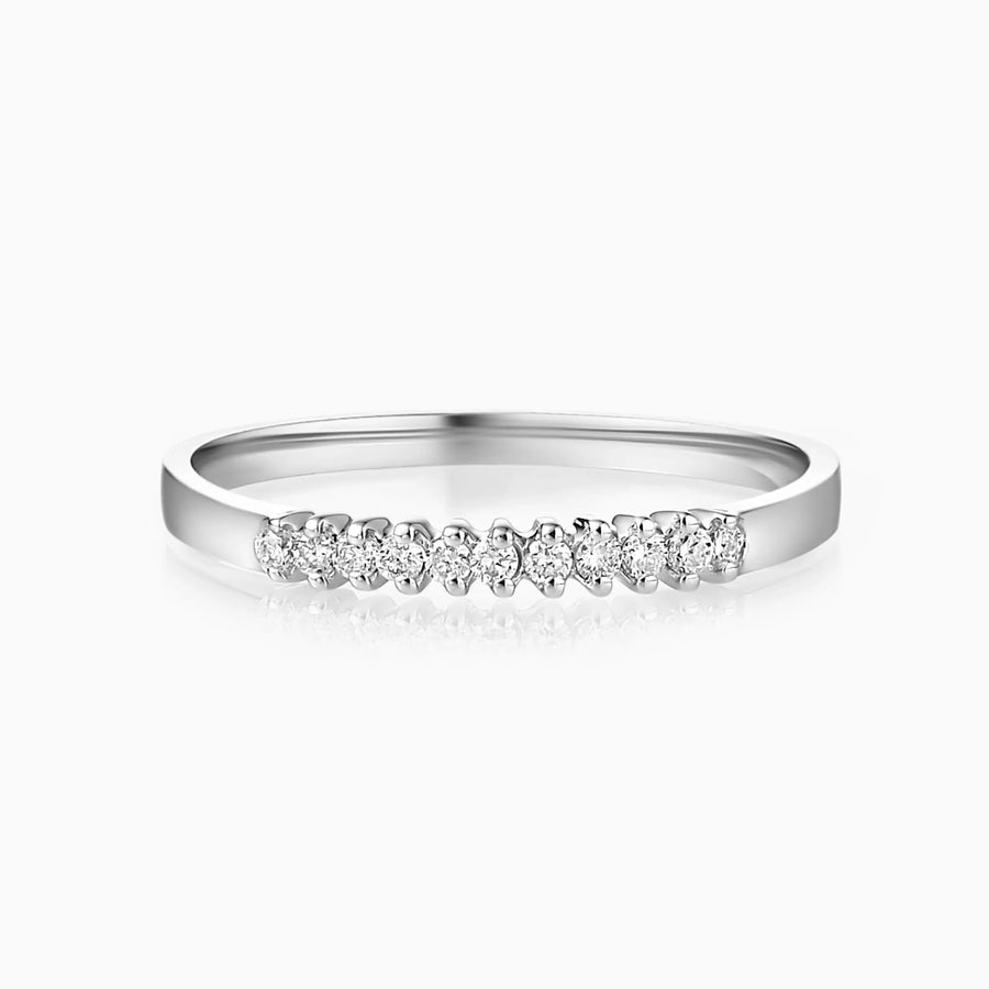 Round Cut Diamonds Pavé  Wedding Ring - image 1