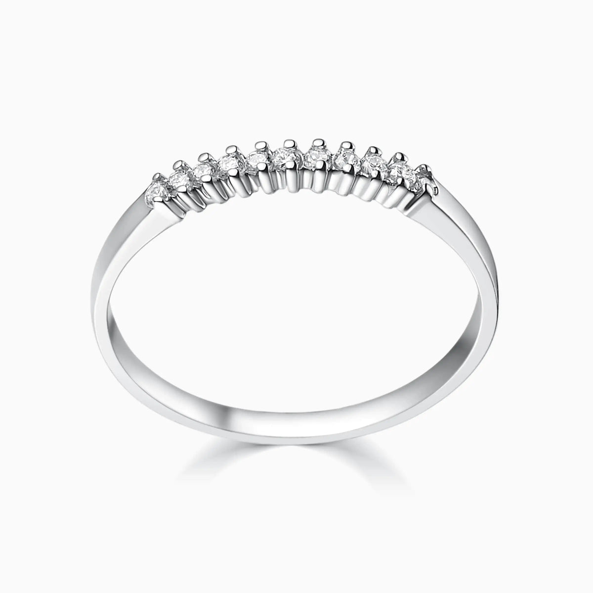 Round Cut Diamonds Pavé  Wedding Ring - image 4