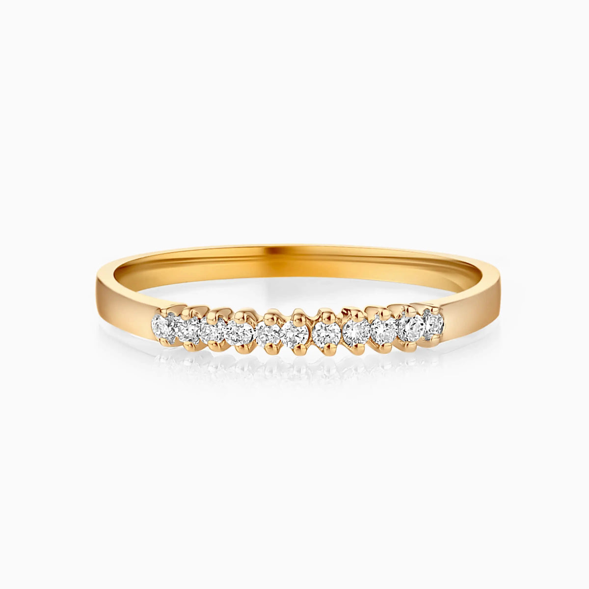 Round Cut Diamonds Pavé  Wedding Ring - image 6