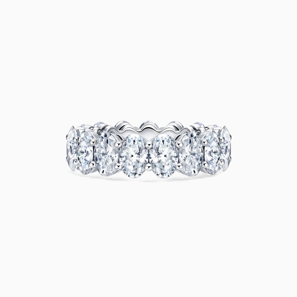 TCW 5CT Oval Cut Diamond Eternity Wedding Ring - image 1