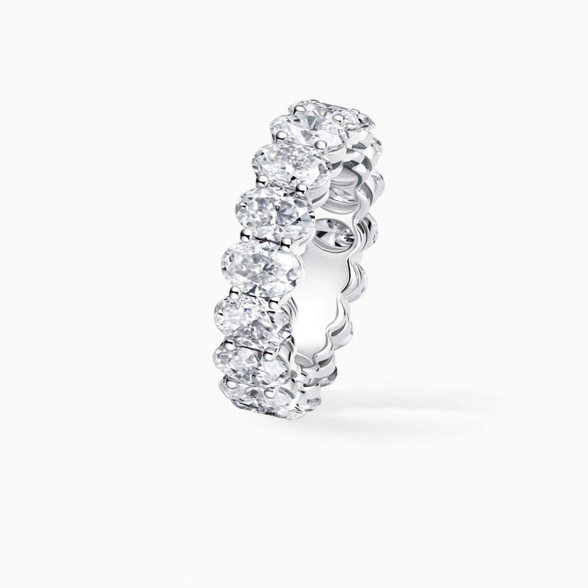 TCW 5CT Oval Cut Diamond Eternity Wedding Ring - image 3
