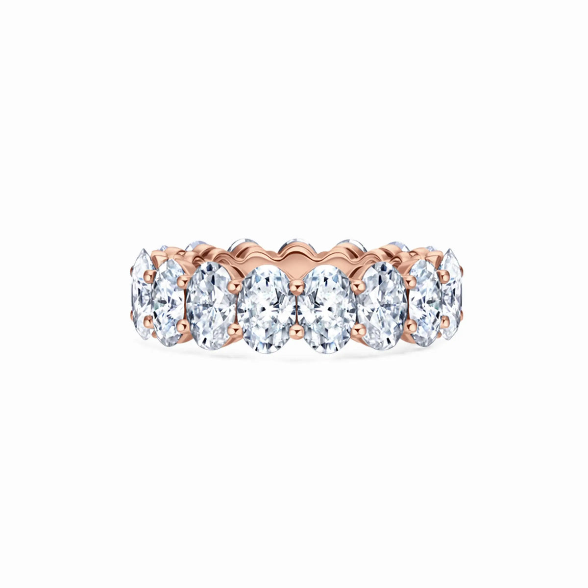 TCW 5CT Oval Cut Diamond Eternity Wedding Ring - image 5