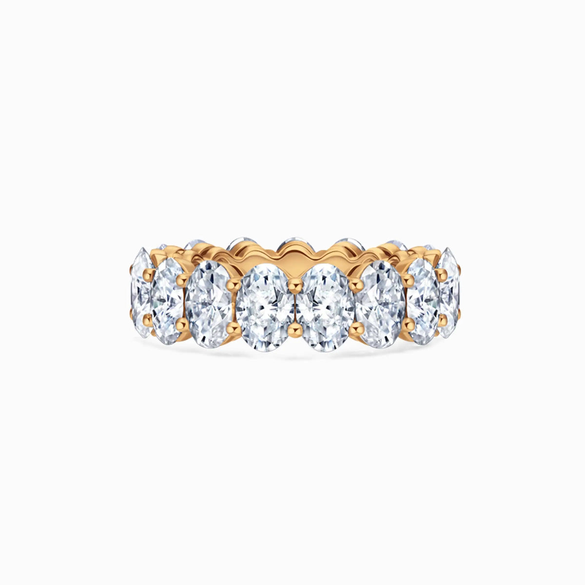 TCW 5CT Oval Cut Diamond Eternity Wedding Ring - image 6