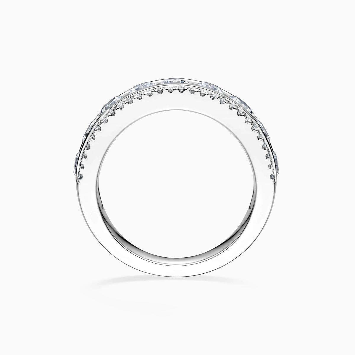 Triple Rows Luxury Wedding Ring - image 2