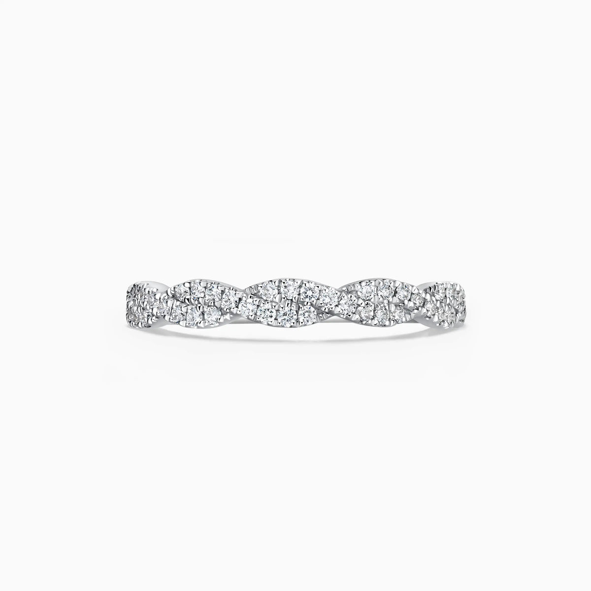 Twisted Design Diamond Wedding Ring - image 1