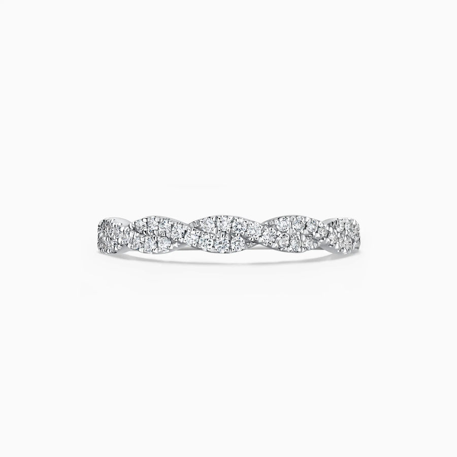 Twisted Design Diamond Wedding Ring - image 1