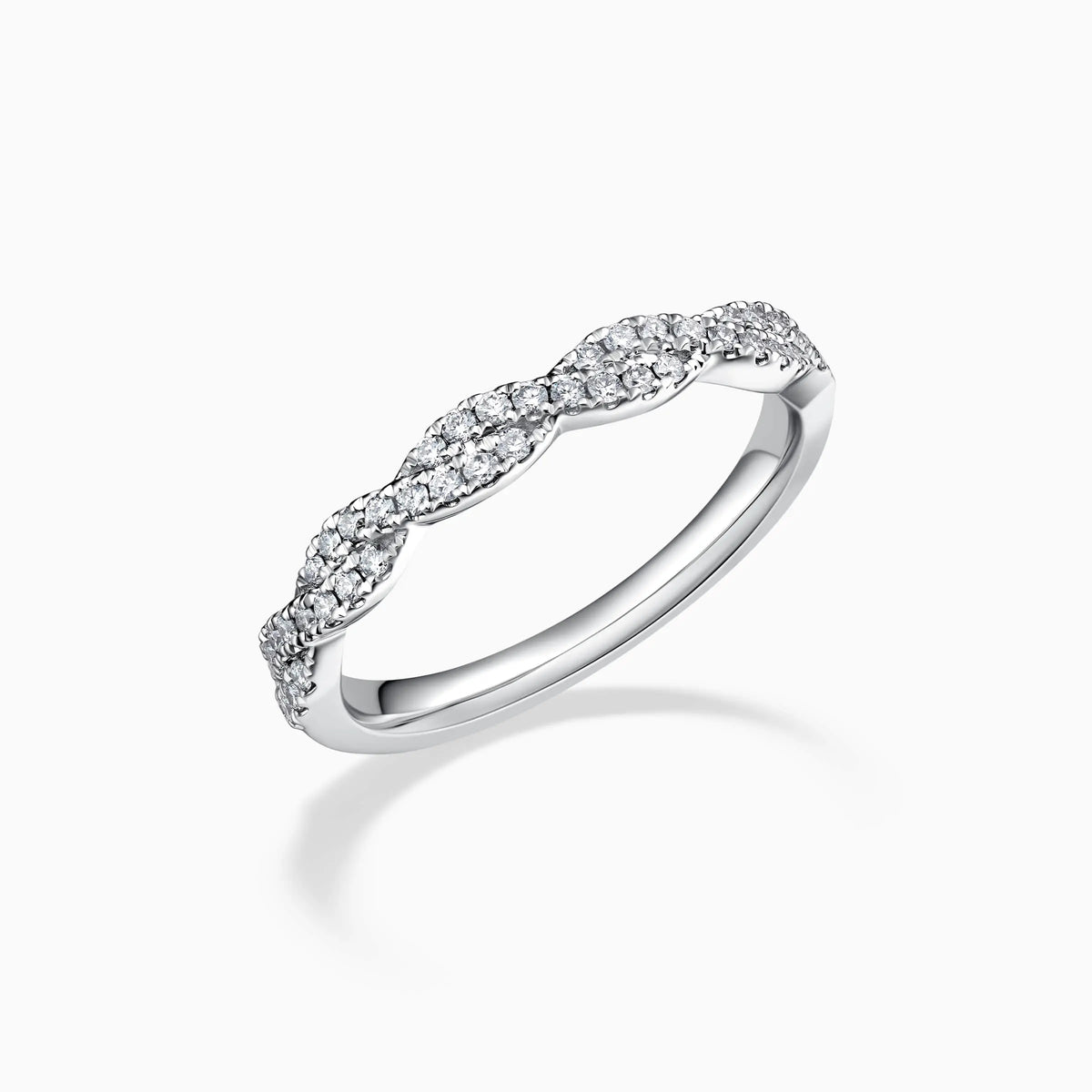 Twisted Design Diamond Wedding Ring - image 3