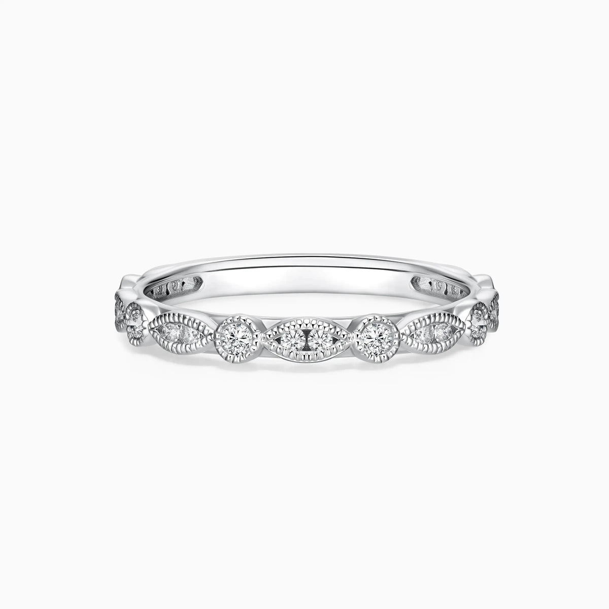 Vintage Round Cut Diamond Wedding Ring - image 1