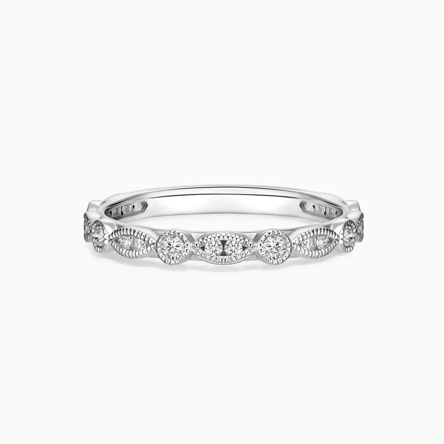 Vintage Round Cut Diamond Wedding Ring - image 1