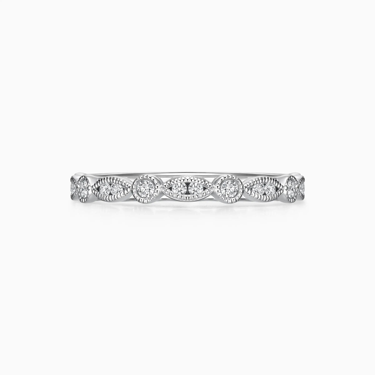 Vintage Round Cut Diamond Wedding Ring - image 4